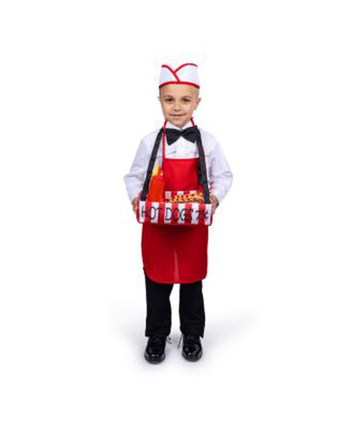 Hot Dog Vendor Costume Set Kids Boys Girls