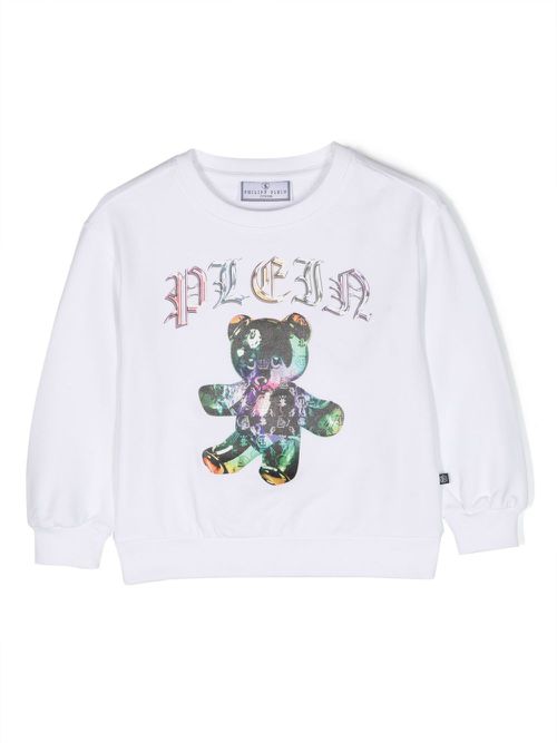 Logo-print cotton sweatshirt - White
