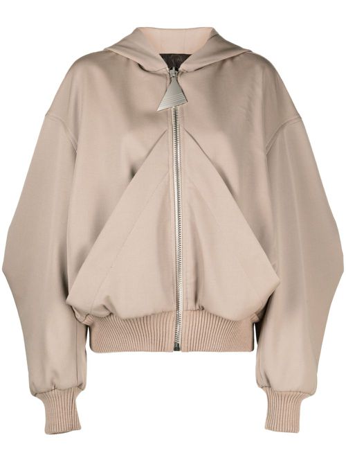 Oversized virgin-wool bomber jacket - Brown