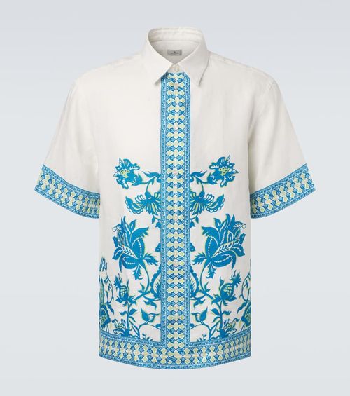 Floral linen shirt