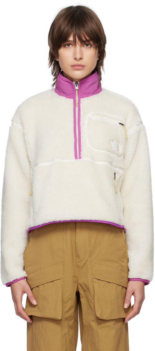 White extreme pile sweatshirt