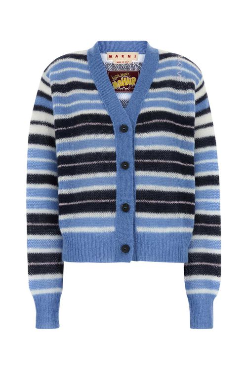 Multicolor Mohair Blend Cardigan