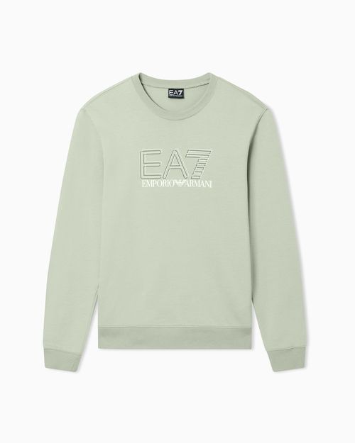 Visibility cotton zip-up sweatshirt with logo