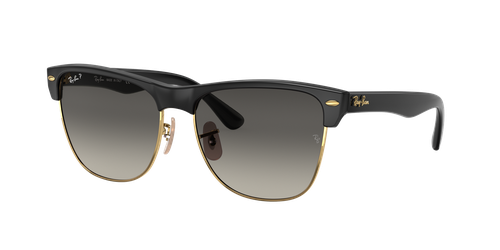 Ray-Ban Man Sunglass Clubmaster Oversized - Frame color: Black, Lens color: Grey Polarized