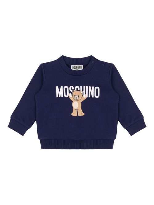 Bear-print sweatshirt - Blue