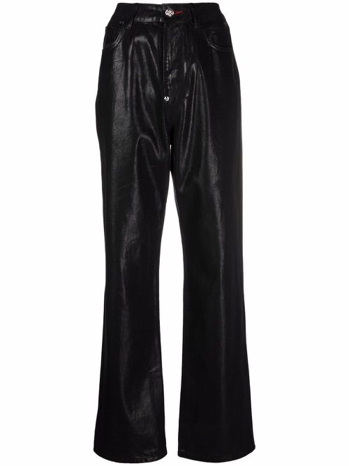 Iconic Plein loose-denim jeans - Black