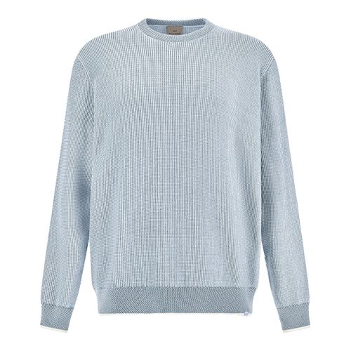 Piuma feather-light cotton sweater, Man, Whisper White-allure-vapor Blue