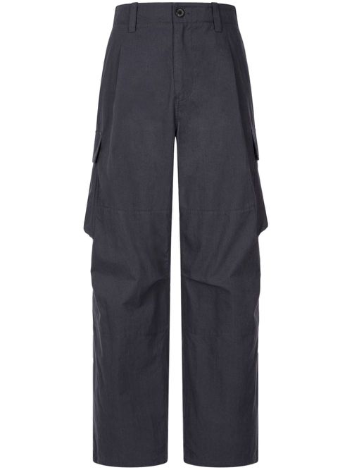 Straight-leg cargo trousers - Grey
