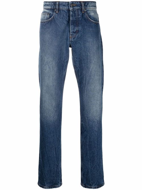 Mid-rise slim-fit jeans - Blue
