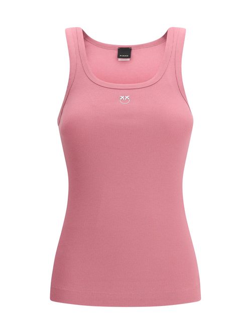 Ribbed Tank Top With Love Birds Logo