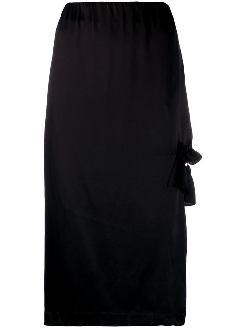 Cut-out ruffle detail skirt - Black