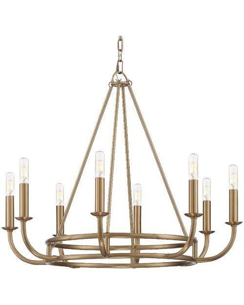 Bailey 8-Light Aged Brass Chandelier