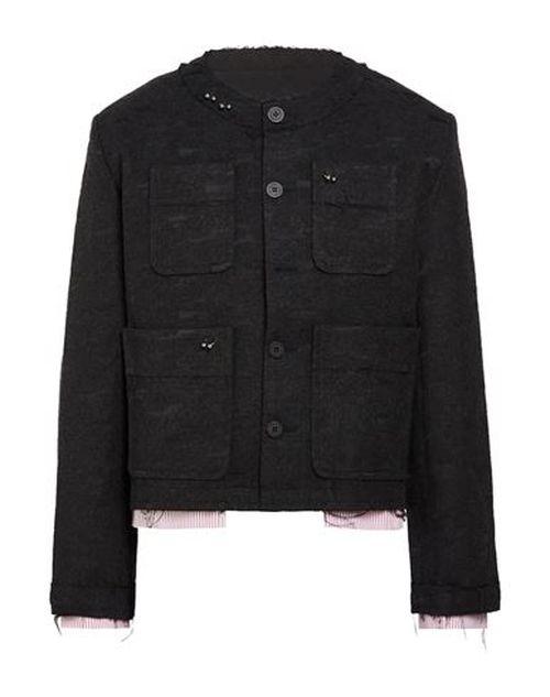 Man Jacket Charcoal Size S Polyester, Acrylic, Wool