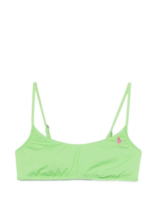 Green Round Neck Bikini Top