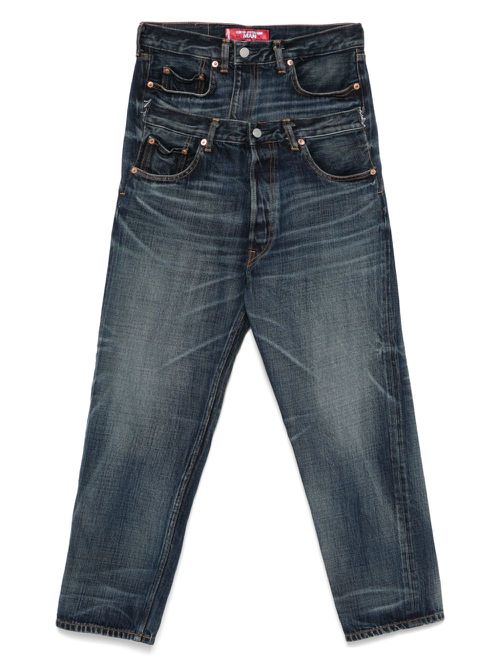 Junya Watanabe MAN double-waist jeans - Blue