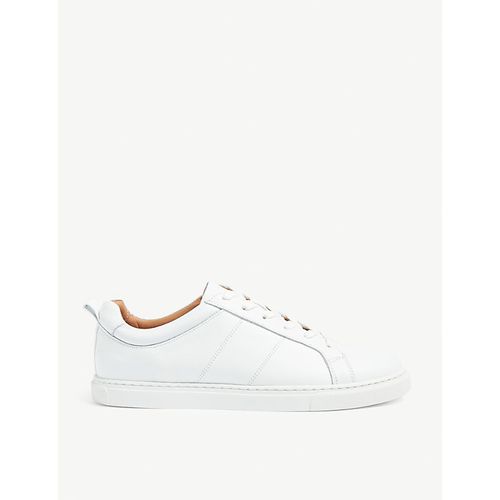 Womens White Koki Leather Trainers