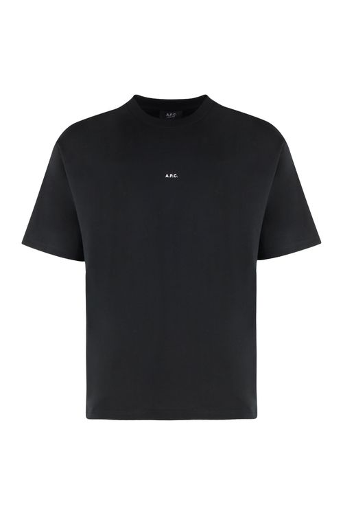 A. p.c. Boxy Micro Logo Cotton Crew-Neck T-Shirt