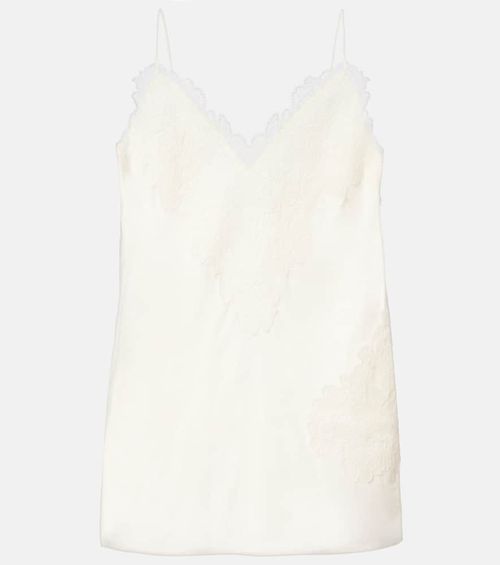 Róhe Lace-trimmed satin camisole