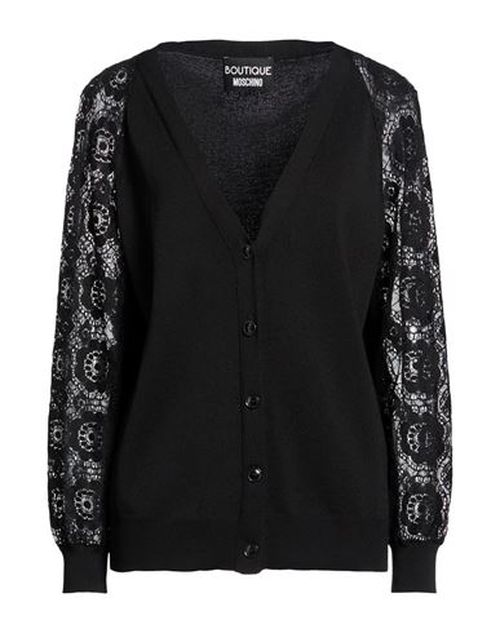Woman Cardigan Black Size 12 Viscose, Polyamide, Cotton