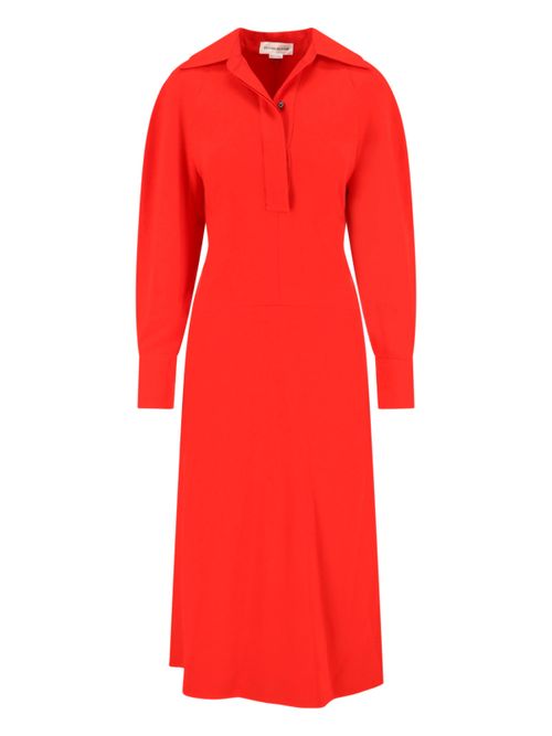 Sculpted Satin-Blend Midi Dress