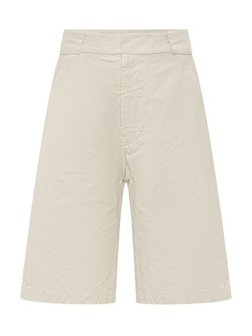 Off White Solid Shorts