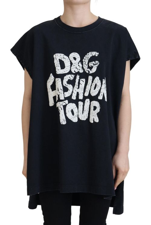 Logo-Graphic Cotton T-Shirt — Black