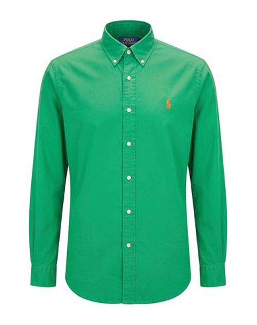 Man Shirt Emerald green Size S Cotton