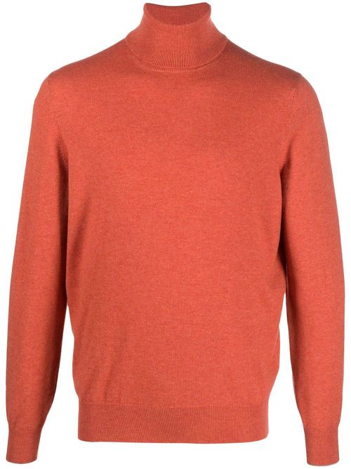 Brunello Cucinelli roll-neck cashmere jumper - Orange