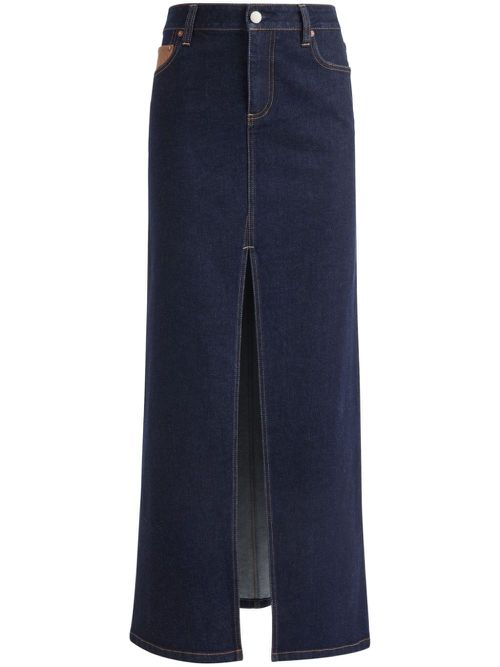 Denim midi skirt - Blue