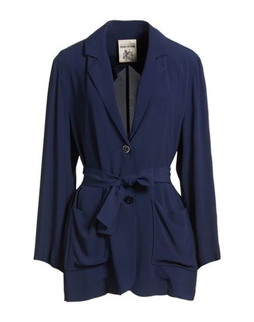 Woman Blazer Navy Size 4 Acetate, Silk