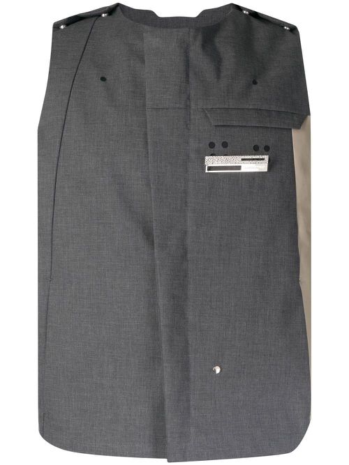 Panelled gilet - Grey