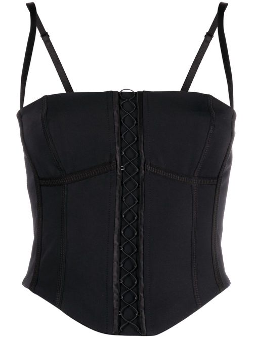 Lara boned corset top - Black