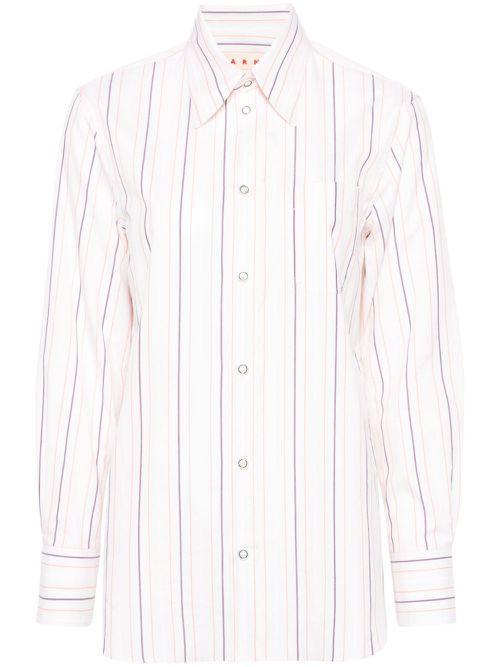 Striped cotton shirt - Neutrals