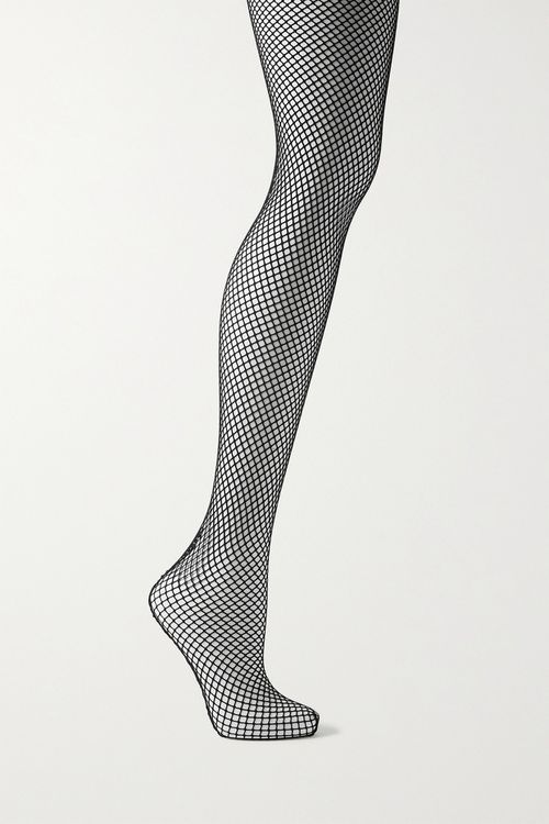 Stretch-mesh Tights - Black