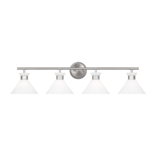 Brushed Steel Four Light Bath from the Belcarra Collection