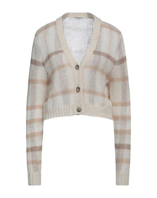 Peserico Woman Cardigan Beige Size 12 Baby alpaca wool, Polyamide, Virgin Wool, Polyester