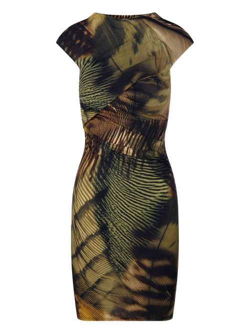 Amazuìn Birgit printed bodycon dress - Green