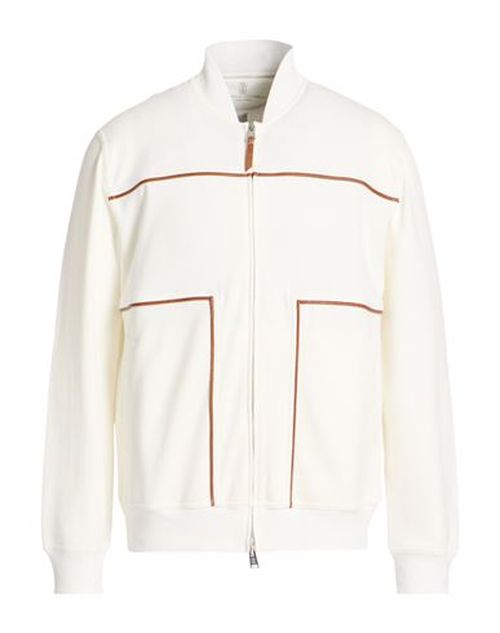 Man Sweatshirt Off white Size S Cotton, Polyamide