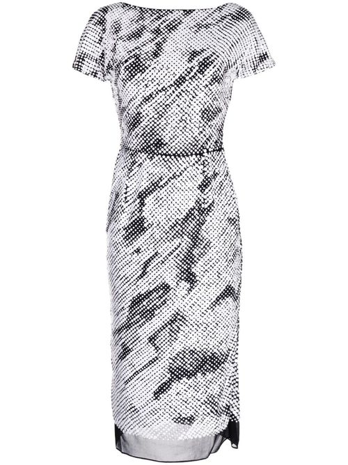 Operative sequin-embellished dress - White