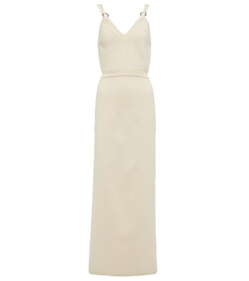 Embellished knit midi dress
