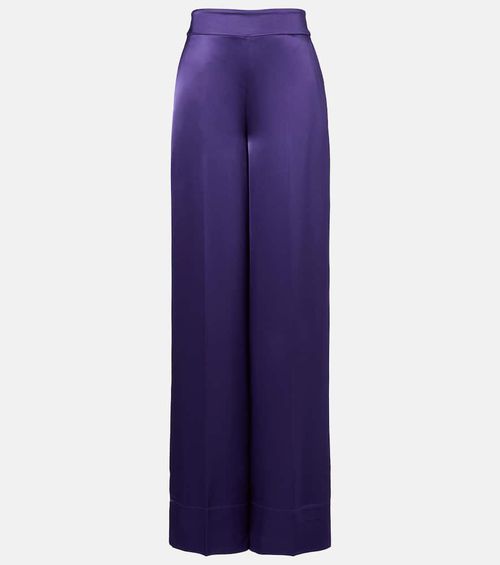 Dijon satin wide-leg pants