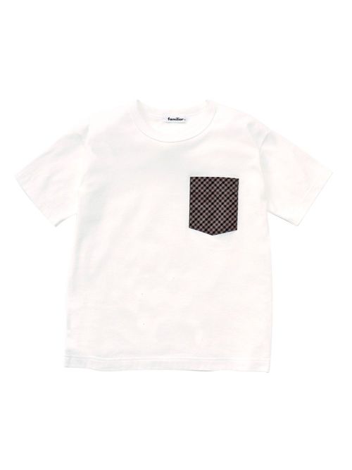 Gingham-check cotton T-shirt - White