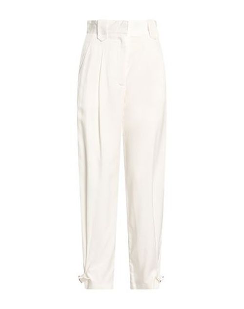 Woman Pants White Size 6 Lycra, Cotton