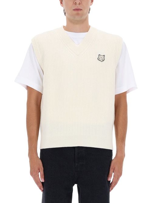 Ribbed Vest With Fox Patch