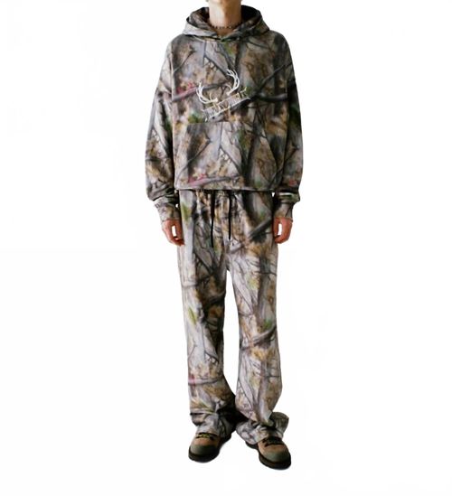 Men's Antler Real Fake Tree Hoodie In Camo