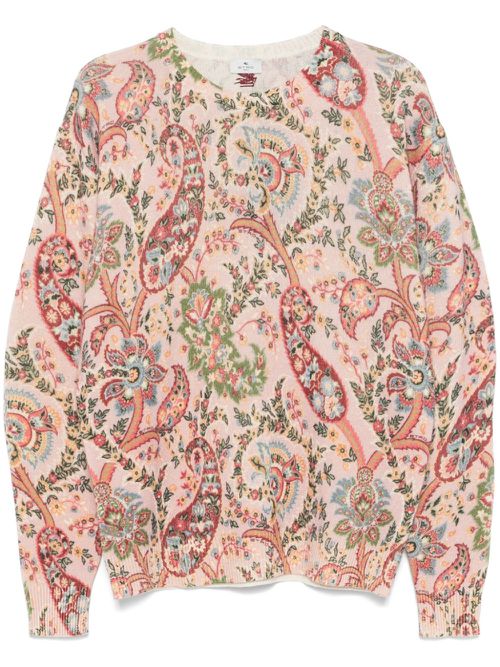 Paisley-print sweater - Pink