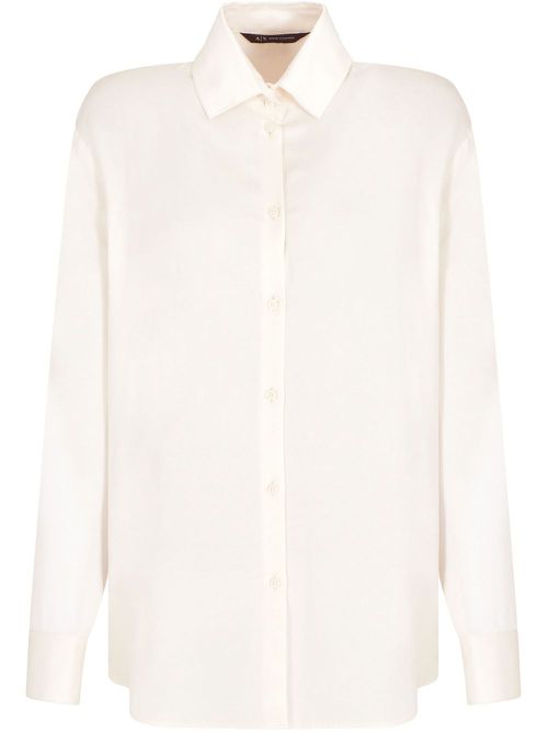 Armani Exchange spread-collar shirt - White