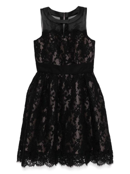 Lace mini dress - Black