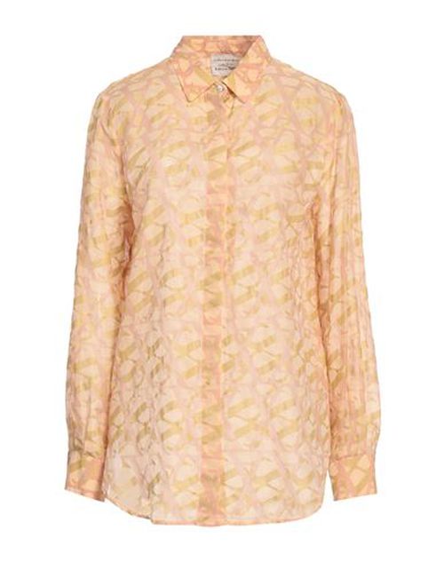 Woman Shirt Sand Size 6 Cotton, Silk