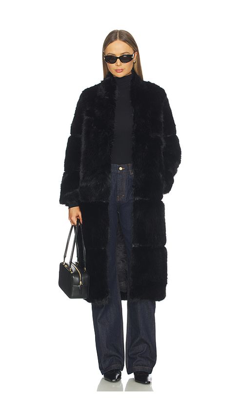 Apparis Sylke Sable Coat in Black. - L also in M, S